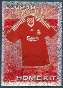 PANINI LIVERPOOL STICKER-2010- #006-LIVERPOOL HOME KIT-SILVER FOIL - Picture 1 of 1