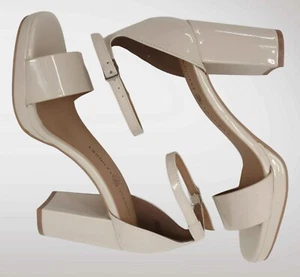 Size 8 - Chinese Laundry Womens Bone Teri Ankle Strap Block Heel Sandals - Picture 1 of 5