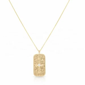 14K Gold Solitaire 0.10 CT VS/F-G Diamond Cross Handmade Pendant Necklace - Picture 1 of 3