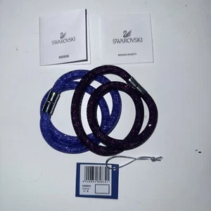 Swarovski Wrap Bracelets In Burgundy And Purple - Picture 1 of 8