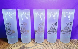 Frosted Fairy Design Libby Glasses Set of 5 - Picture 1 of 18