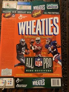 1996 Wheaties Box NFL All-Pro Wide Receivers  Jerry Rice - Tim Brown- Andre Reed - Picture 1 of 2