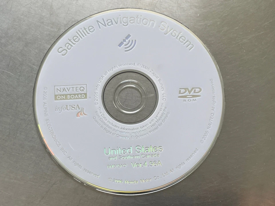 2006 2007 HONDA RIDGLINE ACCORD PILOT ACURA MDX NAVIGATION DVD VER 4.56A OEM🟠 - Image 1 of 4