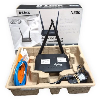 D-Link DIR-605L 300Mbps Wireless Cloud Router N300 4-Port in Box Good Condition - Image 1 of 4