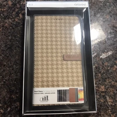 Funda Diario ARAREE Premium Cuero Limpio para Galaxy Note 3 Foto 1 de 4