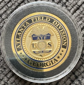 RARE ATF Georgia Atlanta Field Office Peach challenge coin Atlanta Savannah - Picture 1 of 4