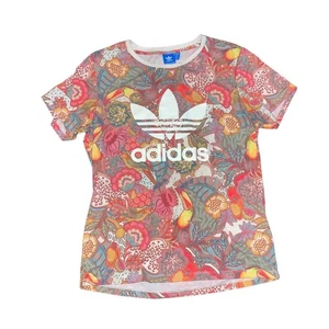 Adidas Farm FUGIPRABALI Floral Boyfriend Shirt Size Small Trefoil Logo Sports - Picture 1 of 5