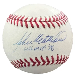 BÉISBOL FIRMADO POR JOHN WETTELAND - CIERRE DE NY YANKEE - MVP DE LA SERIE MUNDIAL CON CERTIFICADO DE AUTENTICIDAD JSA - Imagen 1 de 4
