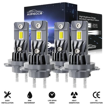 For BMW 328i 325xi 330xi 2002-2006 4-Pack LED Headlights Bulbs Hi/Lo Combo Kit - Image 1 of 4