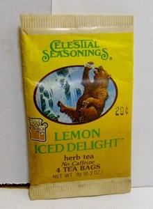 SIGILLATO vintage 1981 CONDIMENTI CELESTI confezione tè MASCOTTE ORSO grafica Limone - Foto 1 di 2