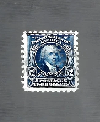 1916-17 #479 $2.00 Madison Blue Perforated 10 Used NH - Image 1 of 2