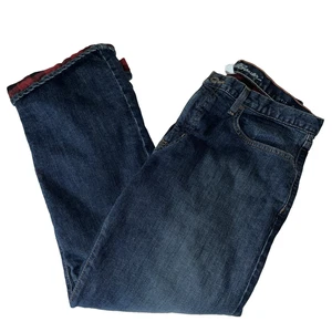 Eddie Bauer Flanell gefütterte Jeans Herren 34x30 Relaxed Straight Blau Denim - Bild 1 von 8