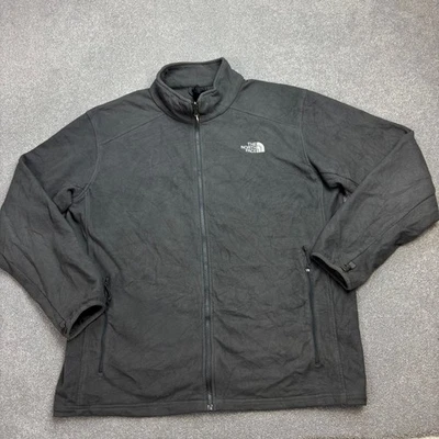 North Face Fleece Adult 2XL XXL Grey Full Zip Outdoors Logo Jumper Jacket Mens - Image 1 of 4