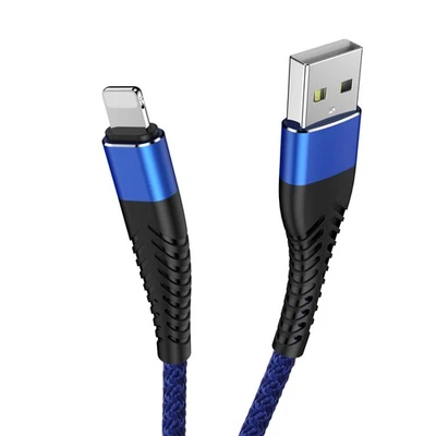 Heavy Duty USB Cable Fast Charging Cord for iPhone 14 13 12 11 Pro Max XS XR 7 8 - Image 1 of 4