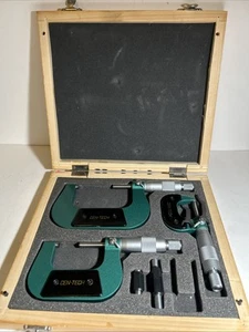 Cen-Tech Außen Mikrometer Set mit Koffer - 3 tlg. 0-3" 0,001 Set - Bild 1 von 5