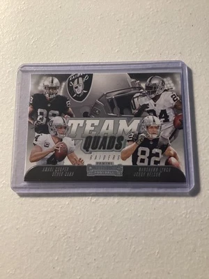 2018 Panini Contenders - Team Quads Derek Carr, Amari Cooper, Marshawn Lynch... - Image 1 of 2