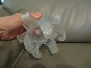 1 TULIPE EN PATE DE VERRE EN FORME DE FLEUR, APPLIQUE LUSTRE LAMPE - Picture 1 of 7