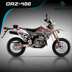 Drz 400sm 400s 400  kit decals graphics Suzuki Stickers Supermoto CUSTOMIZABLE - Picture 1 of 4