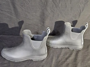Totes Cirrus Boots Womens 7 Every Wear Casual Ankle Rain Chelsea Gray Rubber - Picture 1 of 9