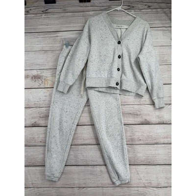 Madewell MWL Fleece Jogger and Button up Sweatshirt Women's XXS Gray - Image 1 of 4