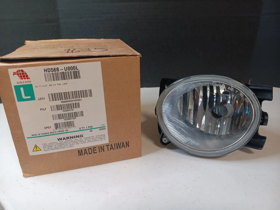 Luz antiniebla de repuesto del lado del conductor EagleEye HD568-U000L para Honda Pilot 2099-2011 Foto 1 de 4