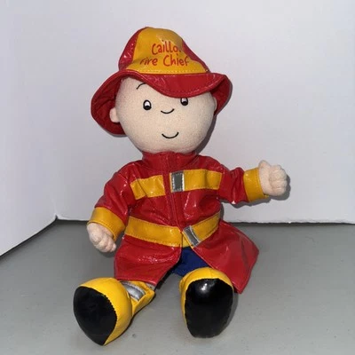 Rare Caillou Fire Chief 12" Plush-Vinyl Doll Cinar - Image 1 of 4