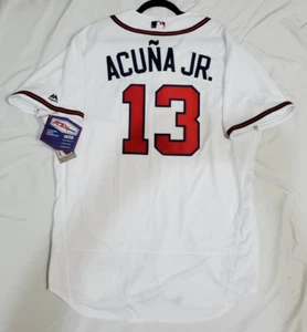 AUTHENTIC MAJESTIC RONALD ACUNA 52 2XL ATLANTA BRAVES FLEX BASE Jersey - Picture 1 of 4
