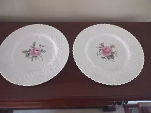 2 Spode 10 1/2" Dinner Plates --- Bridal Rose - Picture 1 of 5