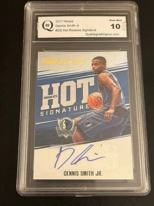 2017-18 Dennis Smith Jr HSR-DS NBA Hoops Hot Rookie Signature  Graded Auto - Picture 1 of 2
