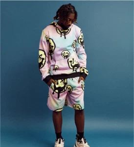 New Reason Brand Hazy Smile Hoodie & Shorts 2 Piece Set Men's Size X-Large XL - Picture 1 of 9