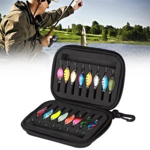 16X Spoon Spinner Fishing Set Trout Spoons With Bag Perch Predator Fishing - Picture 1 of 9