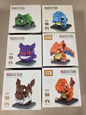 Lot Of 6 Pokémon iBlock Fun LOZ Diamond Block New - Image 1 of 4