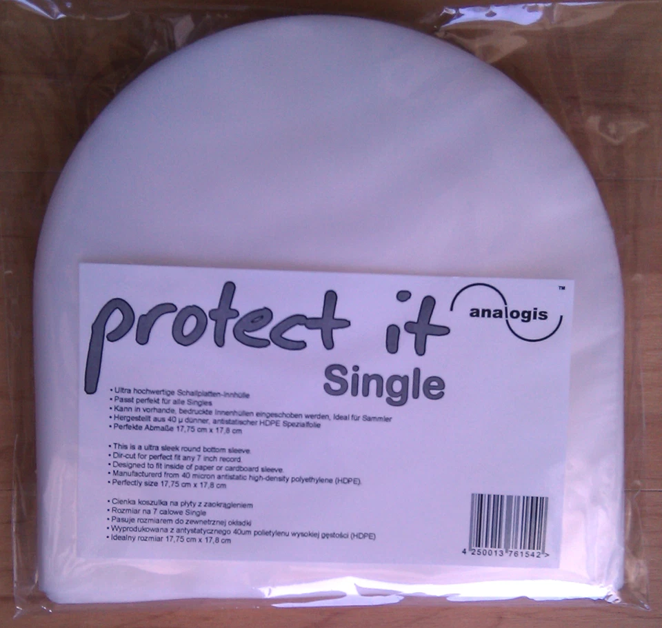 100 Stück Schallplatten Single 7" Innenhüllen, protect it / Analogis™