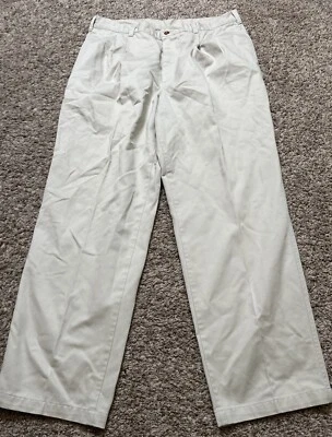 Farah Khakis Mens 36 (Actual 34x29.5) Being Pleated Straight Leg Chino Pants - Image 1 of 4