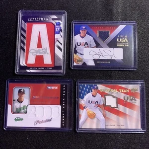 LOTE DE 4 TARJETAS JUSTIN SMOAK EE. UU. PARCHES AUTOMÁTICOS 2 TRISTAR - Imagen 1 de 1