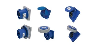 240V 3PIN PANEL MOUNTED INDUSTRIAL PLUGS SOCKETS APPLIANCE INLETS 16A - 125A - Picture 1 of 7