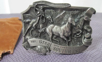 Vintage Arroyo Grande Buckle Co. Lmt'd Ed "The Great Southwest" Belt Buckle 1983 - Image 1 of 4