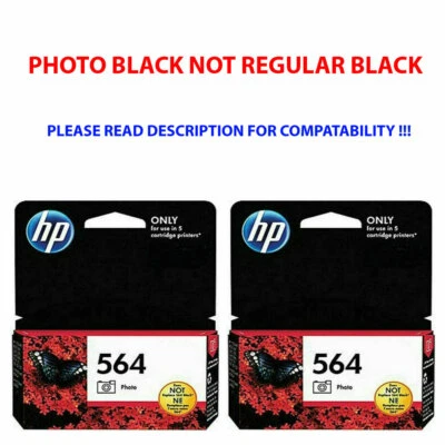 Paquete de 2 cartuchos de tinta HP 564 PHOTO negros originales HP PhotoSmart B8550 B8553 Foto 1 de 4