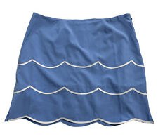 $125 GOLFTINI TIFFANY Golf Stretch Skort Skirt Shorts Size 8 / Blue Wave scallop