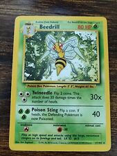 Pokémon TCG Beedrill Base Set 17/102 Regular Unlimited Rare LP/NM