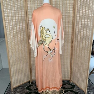 Free People moon dance maxi kimono, peach+ gold color, OS - Picture 1 of 16