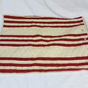 2 Ralph Lauren French Rivera Almohada Estándar Rojo Falso Acolchado Casa de Campo - Imagen 1 de 11