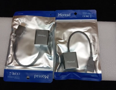 HDMI to VGA, 2 Pack, Moread Gold-Plated HDMI to VGA Adapter (Male to Female) - Image 1 of 2