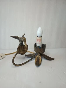 Vintage Hummingbird Lamp No Shade Brass Works! - Picture 1 of 8