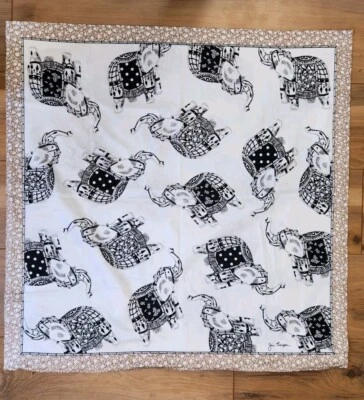 Vintage Jim Thompson Elephant 30" Pillow Cushion Cover Cotton - Image 1 of 4