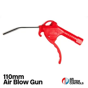 Red - 110mm Air Blow Gun, 1/4″ BSP - Trigger, Nozzle, Duster, Compressor - Picture 1 of 6