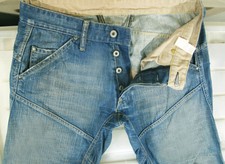 HOT Men's G STAR RAW DENIM ELWOOD CUSTOM STRAIGT LOOSE Jeans 33x32 (Fit 32x30.5)