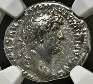 Hadrian AR Denarius AD 117- 138 Libertas NGC VF - Picture 1 of 4