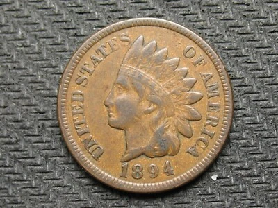 OLD COIN SALE!! VF+ 1894 INDIAN HEAD CENT PENNY w/ DIAMONDS & FULL LIBERTY #331 - Image 1 of 2