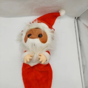 VINTAGE NORFIN SMITHY SANTA TROLL Beard PLUSH DOLL CHRISTMAS STOCKING - Picture 1 of 7